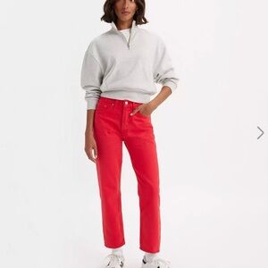 Levi's Red Straight Leg Jeans for Women